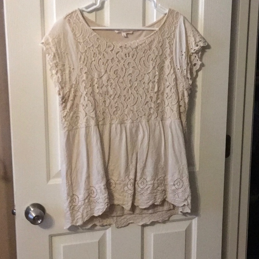 Cream Lacey Blouse